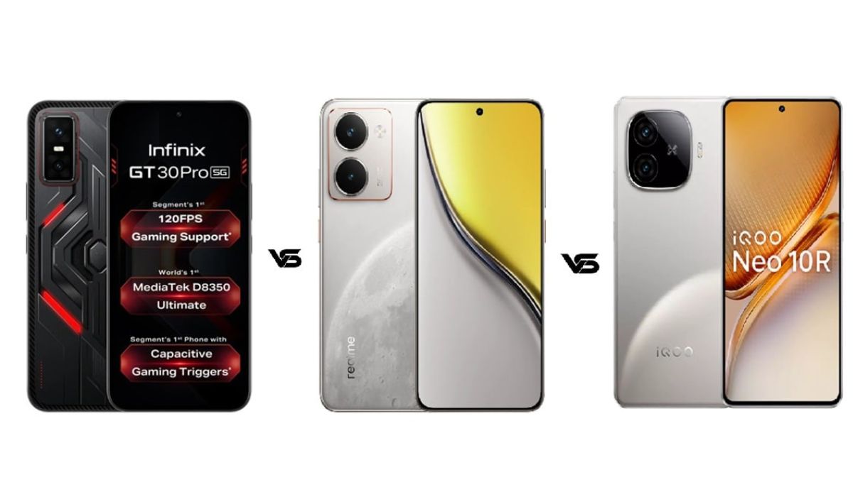 Infinix GT 30 Pro vs Realme P3 Ultra vs iQOO Neo 10R, जानिए कौन-सा स्मार्टफोन है असली गेम चेंजर?