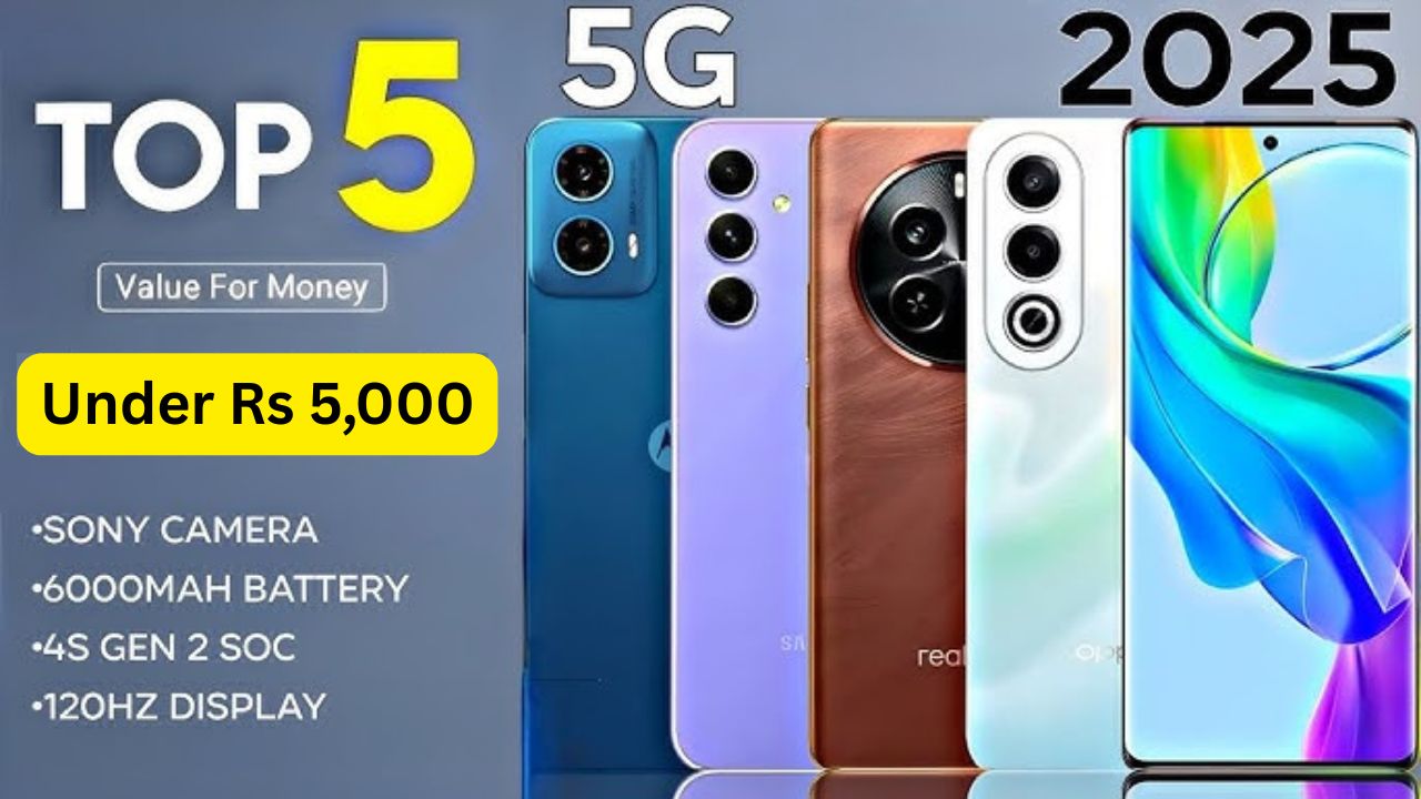 2025 में सिर्फ ₹5,000 में मिलेंगे ये शानदार स्मार्टफोन, देखकर रह जाओगे दंग, Best Phones Under Rs 5,000 in India