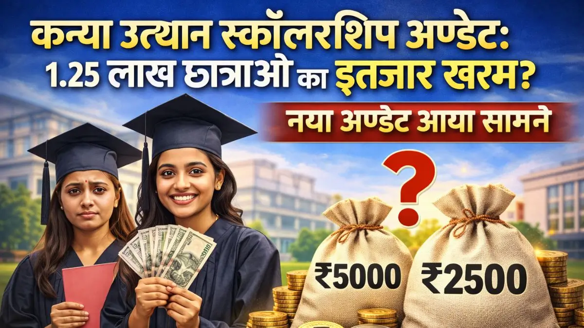 कन्या उत्थान स्कॉलरशिप अपडेट: 1.25 लाख छात्राओं का इंतजार खत्म? नया अपडेट आया सामने