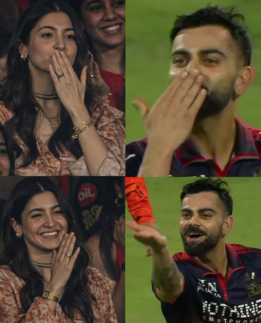 विराट कोहली फ्लाइंग किस ने जीता दिल, RCB जीत के बाद दिखा खास पल